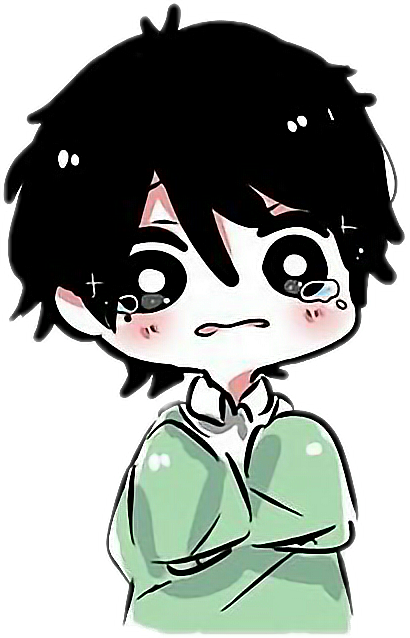 anime boy crying cute chibi sad boy freetoedit...