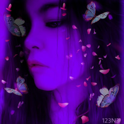 artisticportrait artisticselfie selfportrait purpleflower