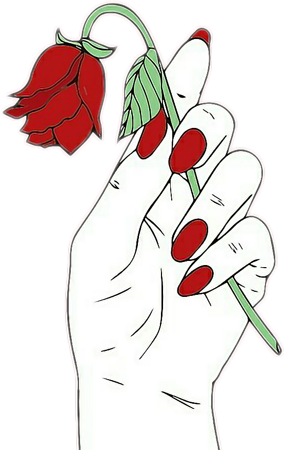 rose hand redrose freetoedit #rose #hand sticker by @therryc