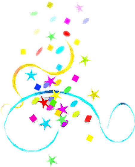 Конфетти анимация на прозрачном фоне для презентации