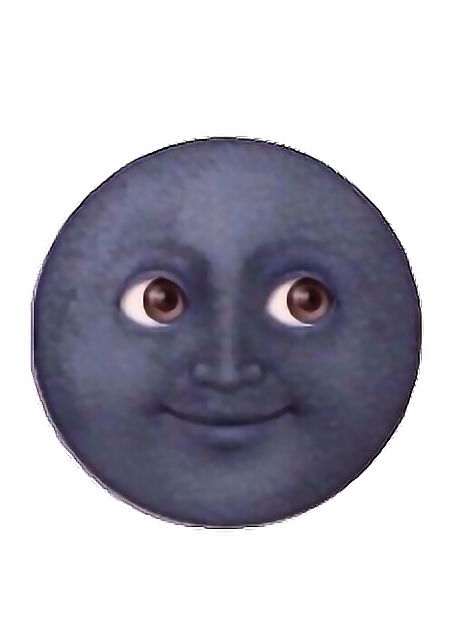 emoji luna tumblr lunita moon png whatsapp black negra