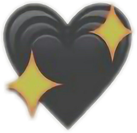heart love emoji interesting black sticker by @emmyr400