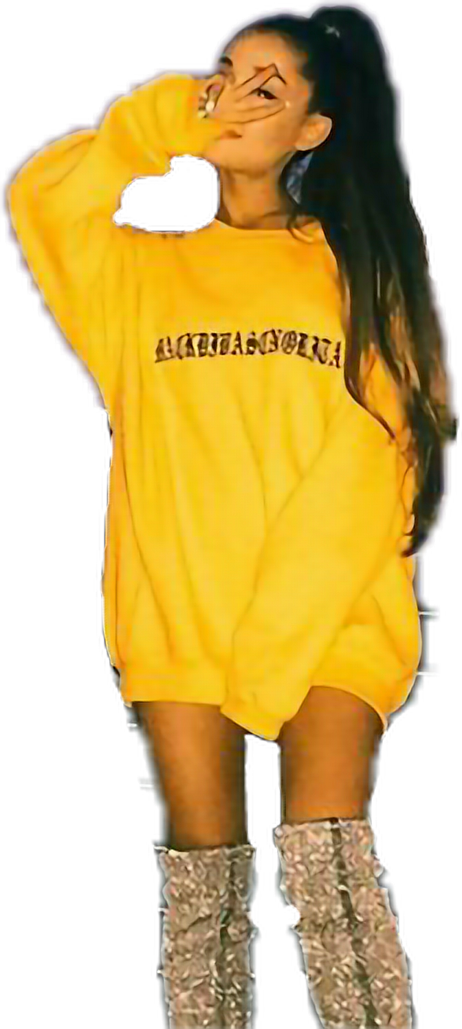 yellow hoodie ariana grande