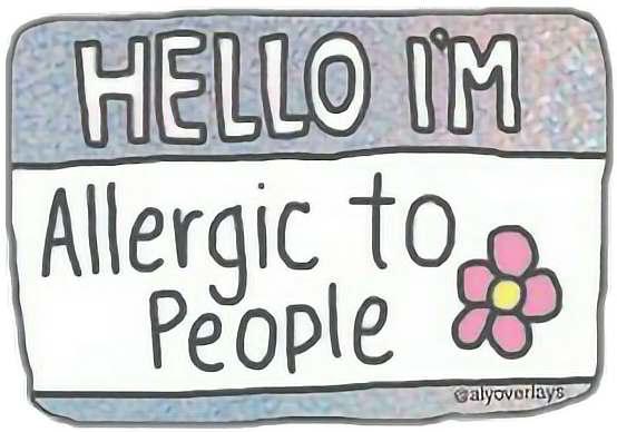 Hello Im Allergic To People Freetoedit Sticker By Sooool9 0609