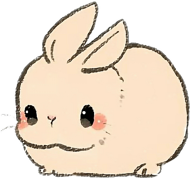 kawaii cute bunny draw drawing - Sticker by Kloma~