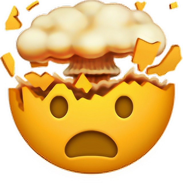 Resultado de imagen de emoji cabeza explotando