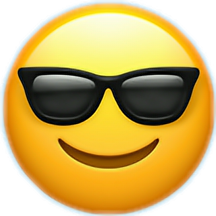 emoji naklejka glasses sunny tumblr sticker by @demars970