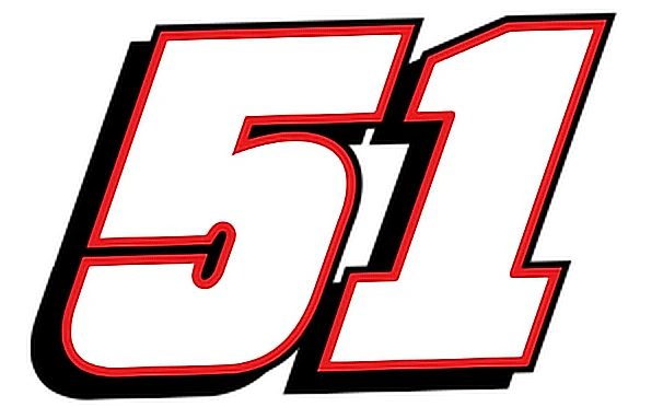 nascar 51 number numero numbers Sticker by #4thecup