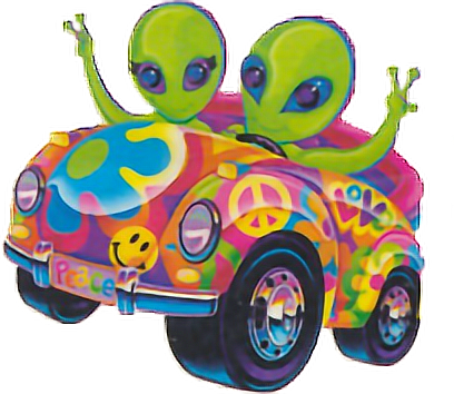 lisafrank sticker 90s psychedelic hippie alien space...