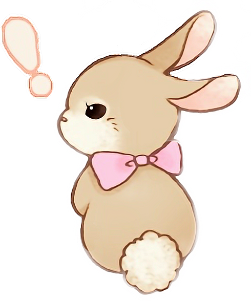bunny kawaii bow anime cute sticker by @temporaryangels.