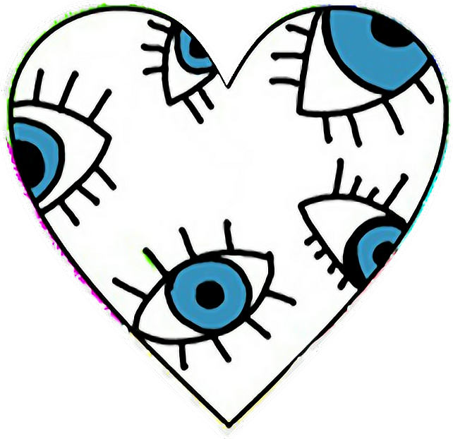 heart blue eye sticker cool freetoedit sticker by majo555