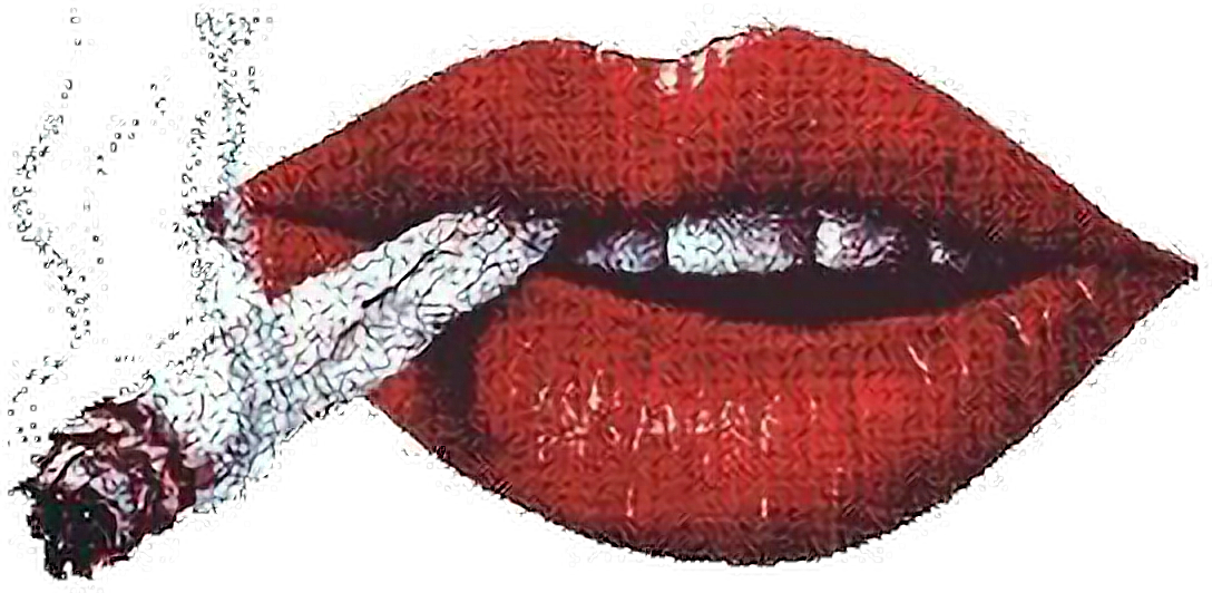 Lips Mouth Teeth Fag Cigarette Sticker By Leeanne05
