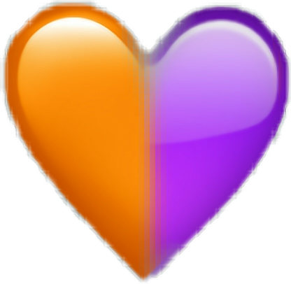 purple orange heart freetoedit sticker by @gioya_kook