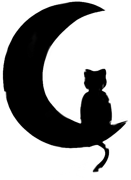 Catmoon Abha Freetoedit Silhouette Sticker By @abhamawle